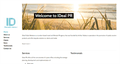 Desktop Screenshot of ideal-pr.co.uk